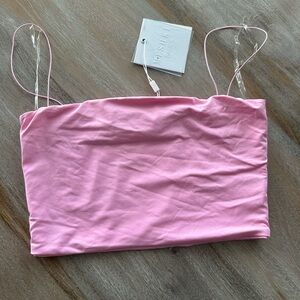 Meshki Yvonne crop top pink